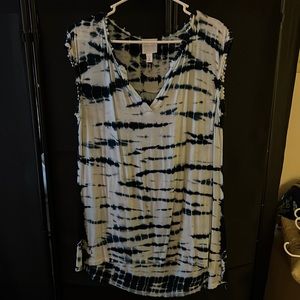 Tie dye sleeveless tee